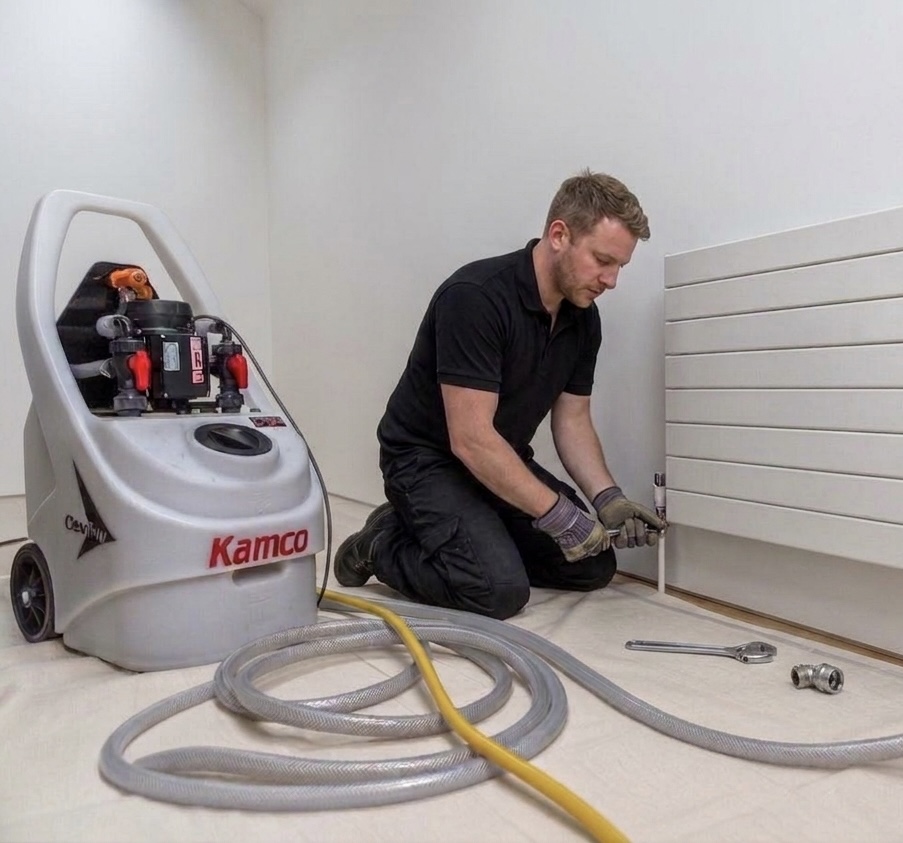 Power flushing in St Neots